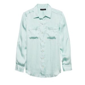 Banana Republic Dillan Classic Satin long sleeve blouse